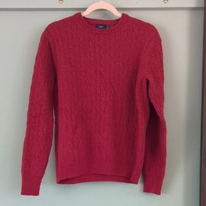J. Crew Vibrant Red Knit Sweater